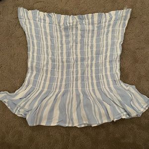 Blue striped American Eagle crop top